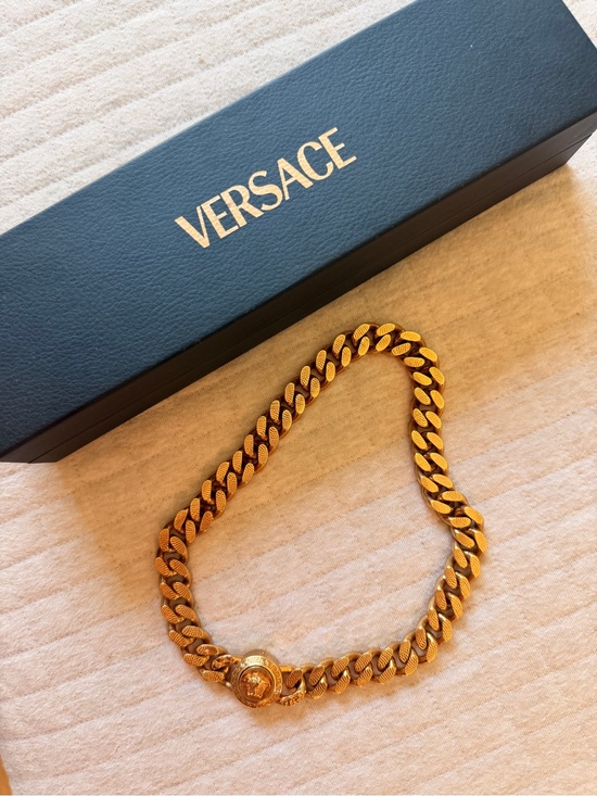 Versace Other - Versace Gold-Tone Cuban Link Chain choker